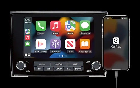 Stay connected with a standard 8" touch-screen display 2023 Nissan Titan | Bob Allen Nissan in Danville KY