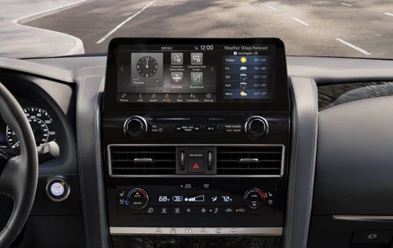 2023 Nissan Armada touchscreen and front console | Bob Allen Nissan in Danville KY